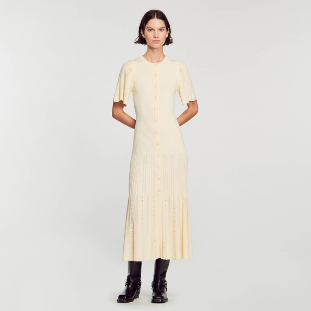 Menia knitted-construction midi dress